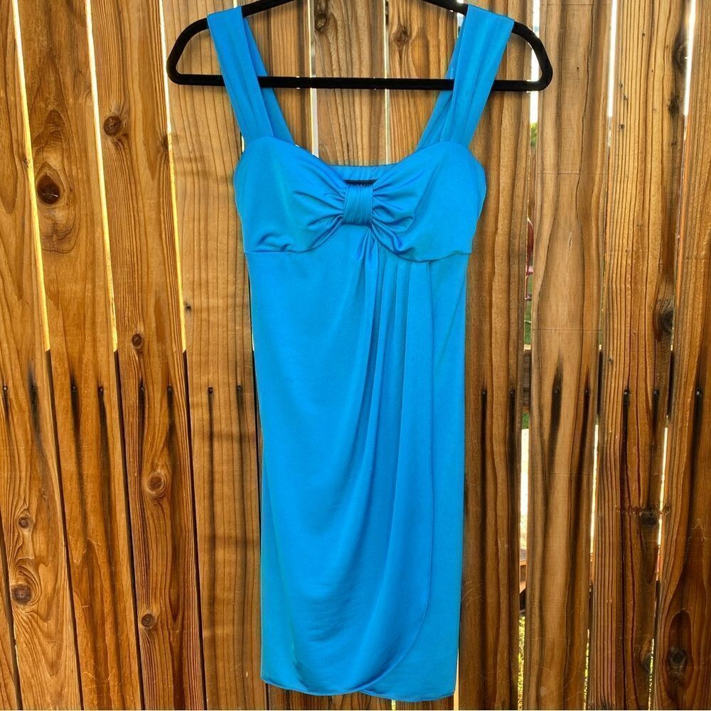 B. Darlin Silky Homecoming Mini Dress Bright Blue Size Small